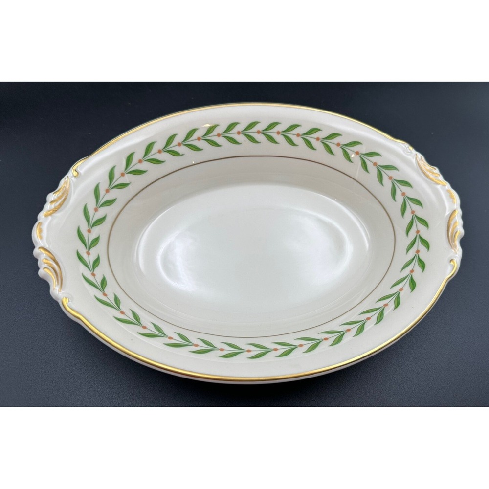 Syracuse China O.P.Co. Old Ivory Greenwood 10" Oval  Serving Bowl